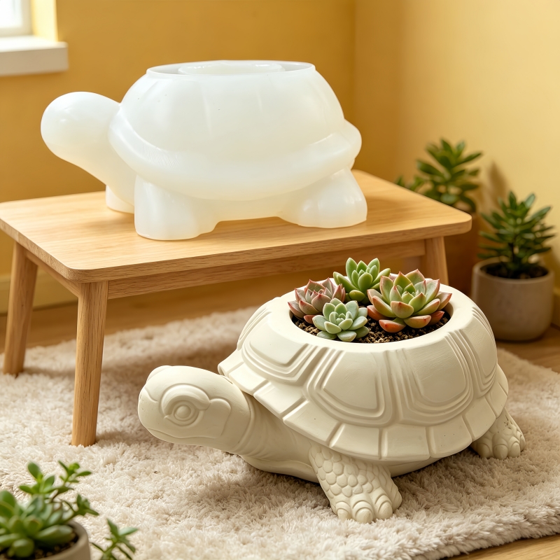 Potsticker Mold - Kaplumbağa şekilli sukulent bitki saksısı reçine