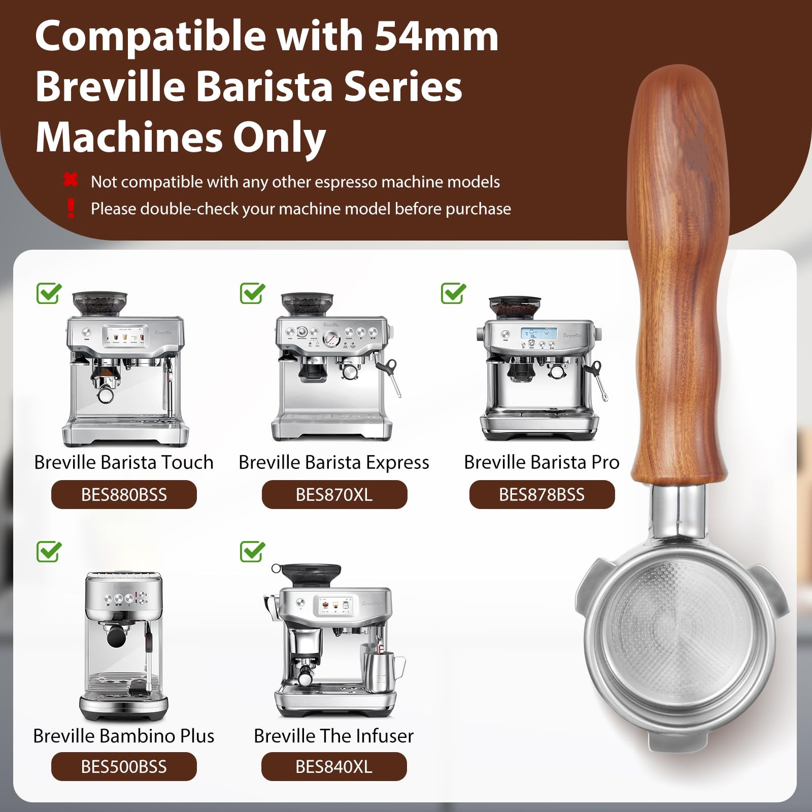 54 mm Tabanı Açık Portafilter, - Breville Espresso Barista Touch incelemesi ve fiyatı